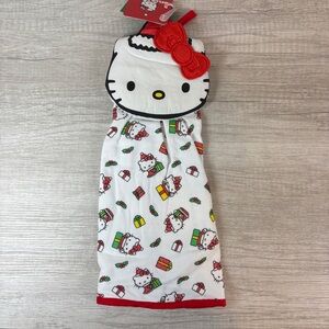 Sleigh Bell Bistro NWT SANRIO Hello Kitty Christmas Towel 17.5x6"